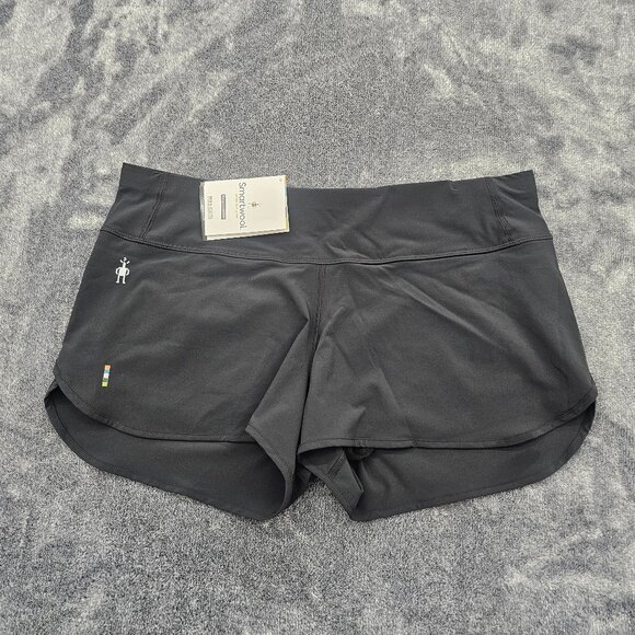 Smartwool Pants - Smartwool Active lined Shorts womens Medium black running trail wool blend NEW